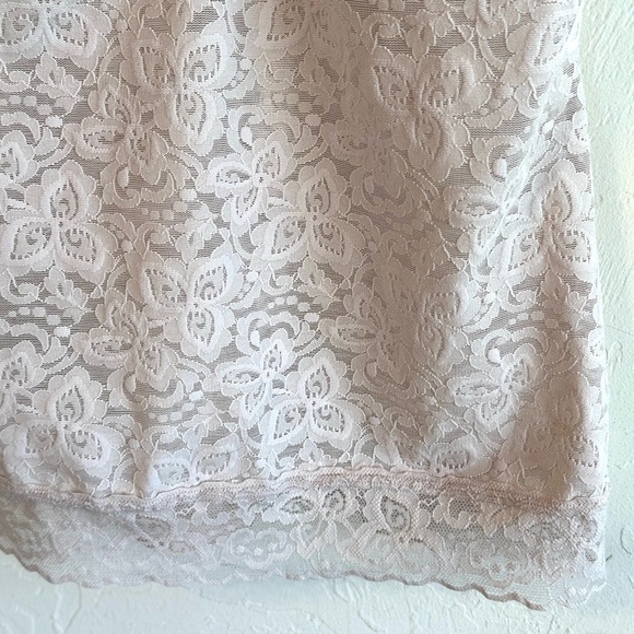 Bali Soft Beige/Nude Lace Slimming Tummy Control Tank Cami Blouse Sz XL - Picture 5 of 11